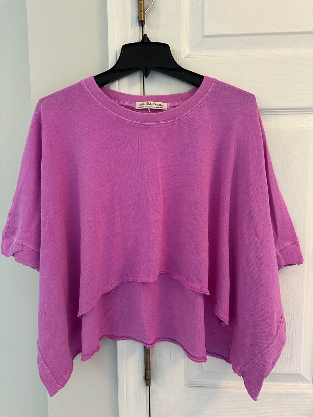 We The Free Pink/Purple Layered Crop Top T Shirt- Women’s size XS- NWOT